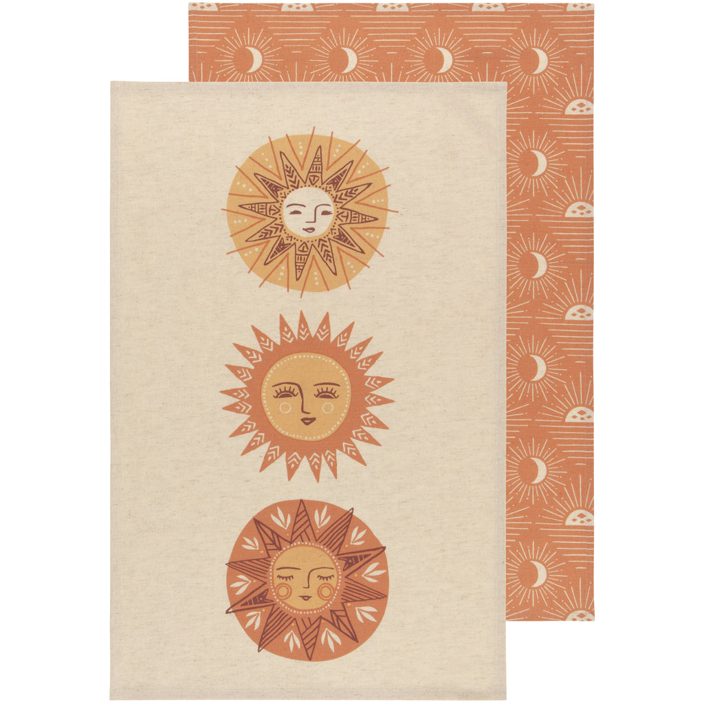 Danica Studio Soleil Sun Illustrated CottonTea Towel Set - Lollygag