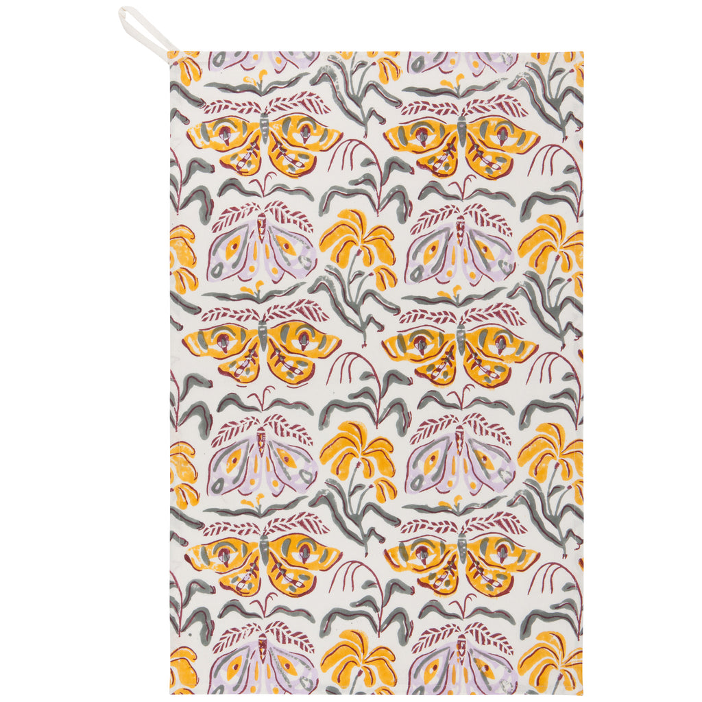 Nocturna Block Print Dishtowel