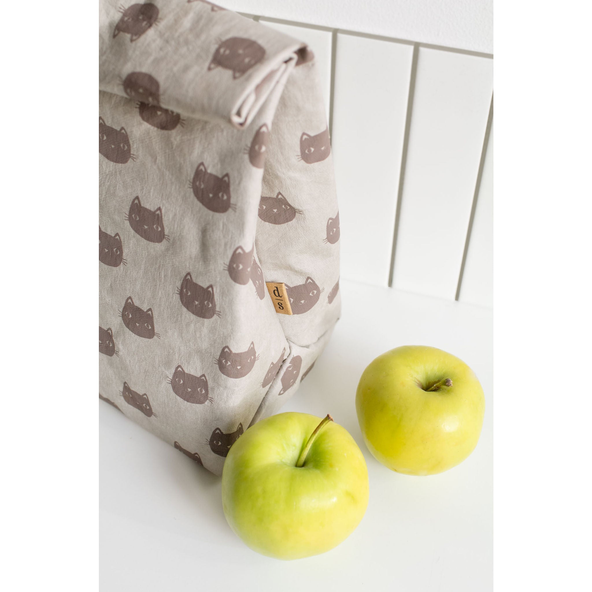 Sac à lunch en papier kraft Meow Meow