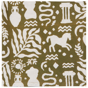 Olympus Block Print Napkins Set of 4