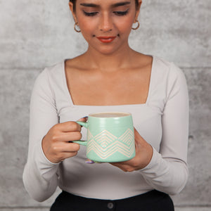 Tasse à empreinte de menthe