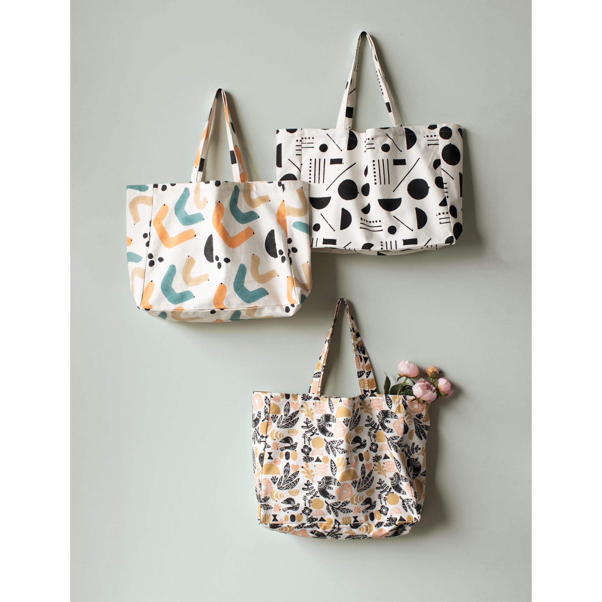 Grand sac fourre-tout à imprimé Echo Block