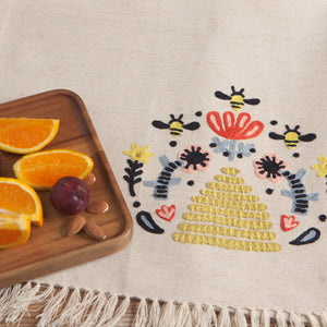 Frida Embroidered Dishtowel