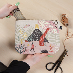 Far And Away Large Zipper Pouch