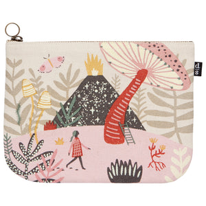 Far And Away Large Zipper Pouch