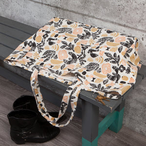 Myth Block Print Large Tote Bag