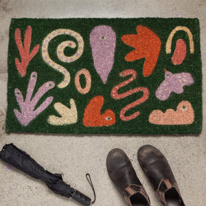 Curio Coir Printed Doormat