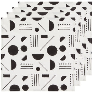 Domino Block Printed Napkin Set of 4