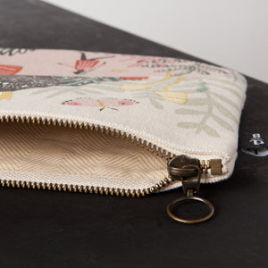 Far And Away Large Zipper Pouch