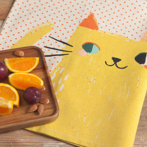 Meow Meow Printed Dishtowel Set of 2