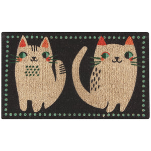 Meow Meow Coir Printed Doormat