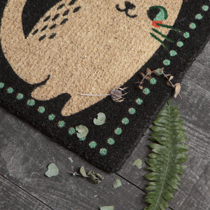 Meow Meow Coir Printed Doormat