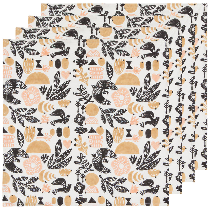 danica studio Lot de 4 serviettes imprimées Myth Block