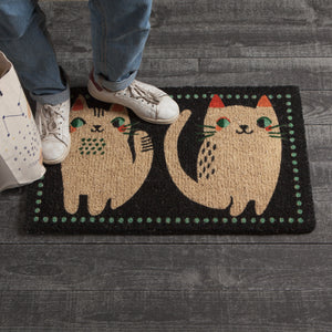 Meow Meow Coir Printed Doormat
